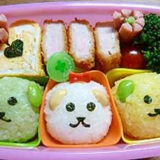 簡単キャラ弁★豆しば★癒される～？